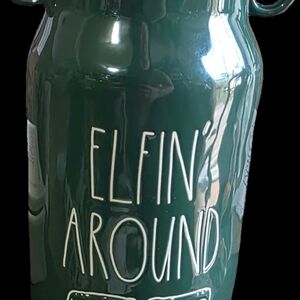 Rae Dunn Elfin' Around Ceramic Holiday Vase - Green